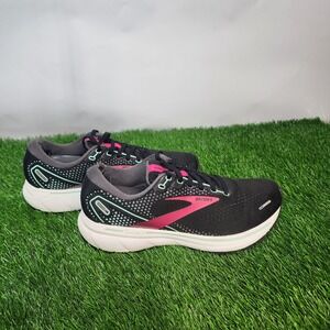 Brooks Ghost 14 Women's Running Shoes Black Pink Teal Size 8.5